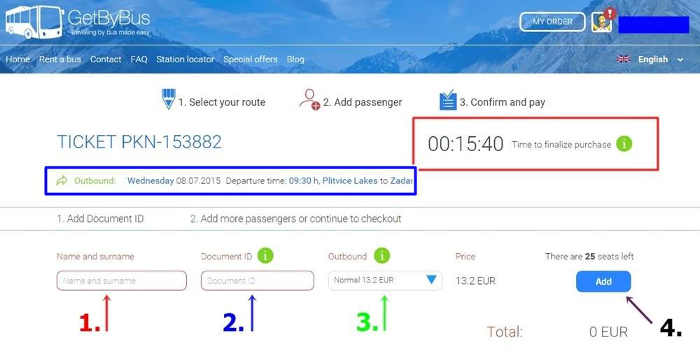 Add passengers